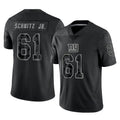 Mdoa NY.Giants #61 John Michael Schmitz Jr. Player Black Limited Reflective Home Game Stitched Jerseys