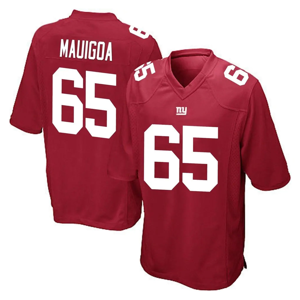 Mdoa NY.Giants #65 Francis Mauigoa Player Red Home Game Stitched Jerseys