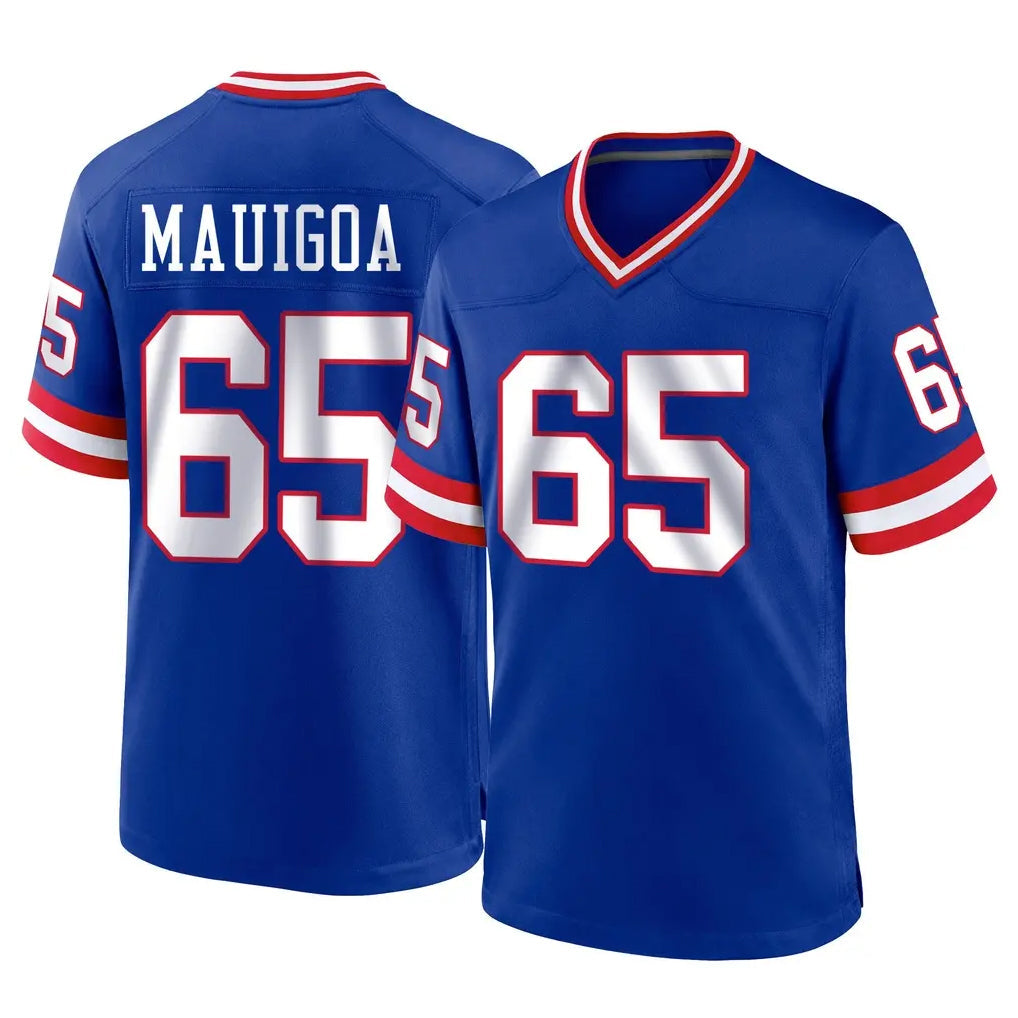 Mdoa NY.Giants #65 Francis Mauigoa Player Royal Classic Home Game Stitched Jerseys