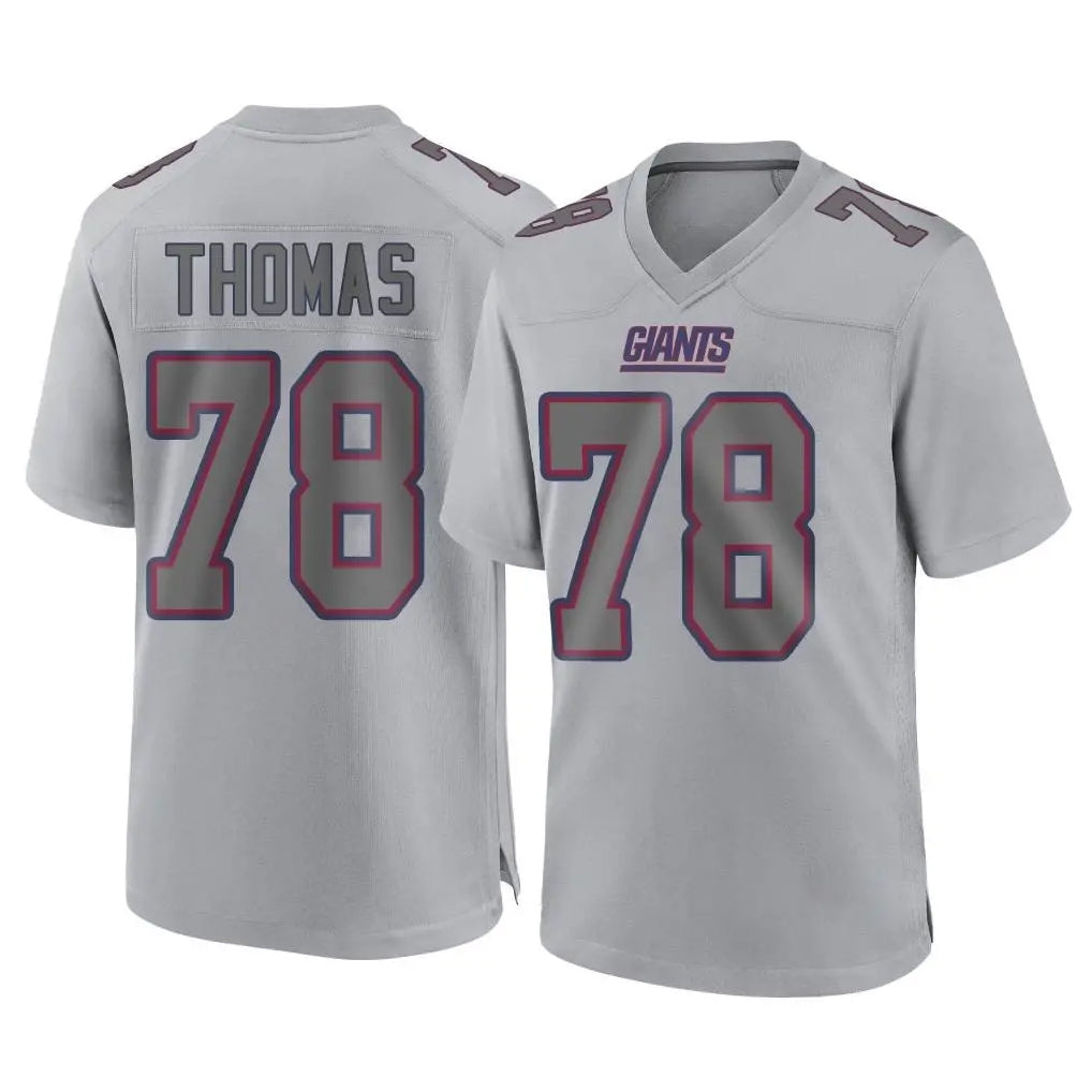 Mdoa NY.Giants #78 Andrew Thomas Player Gray Atmosphere Fashion Limited Game Stitched Jerseys