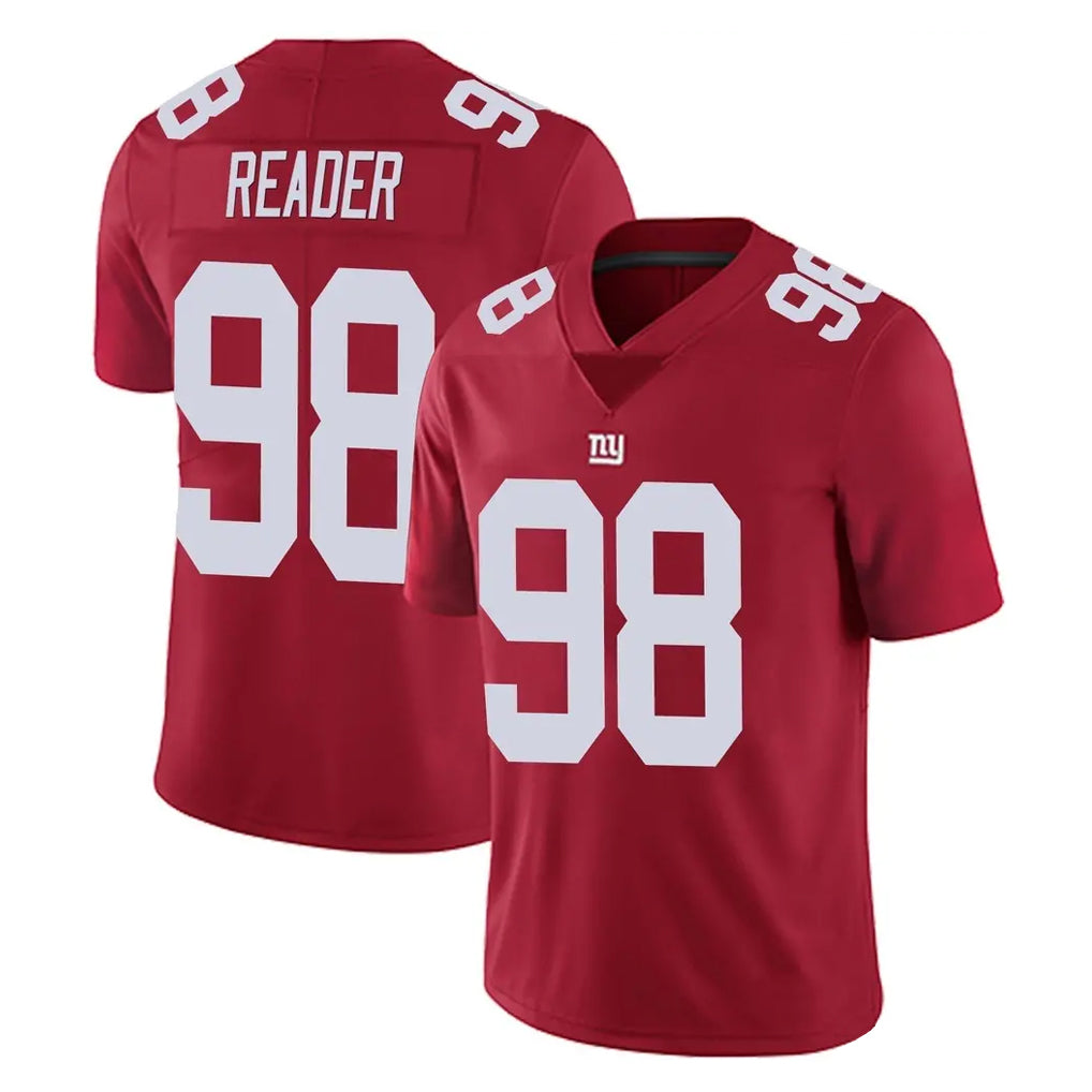 Mdoa NY.Giants #98 DJ Reader Player Red Limited Vapor Untouchable Home Game Stitched Jerseys