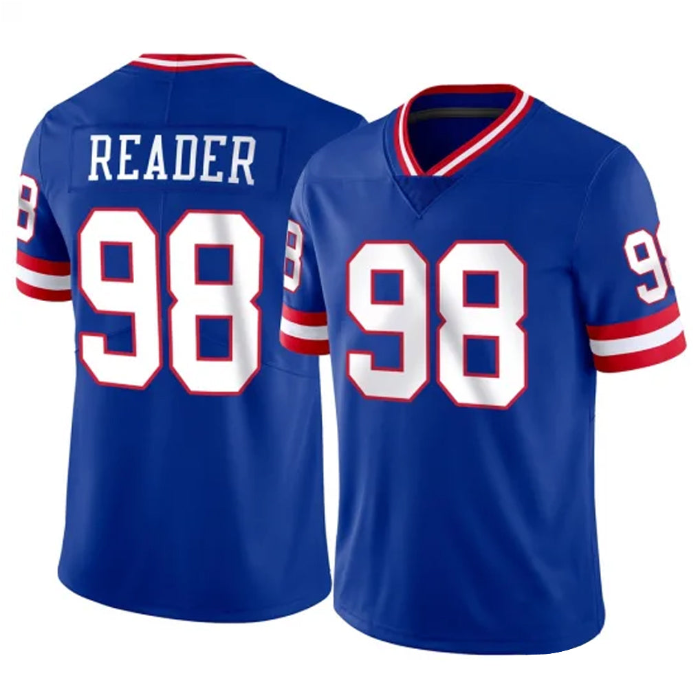 Mdoa NY.Giants #98 DJ Reader Player Royal Classic Vapor Home Game Stitched Jerseys