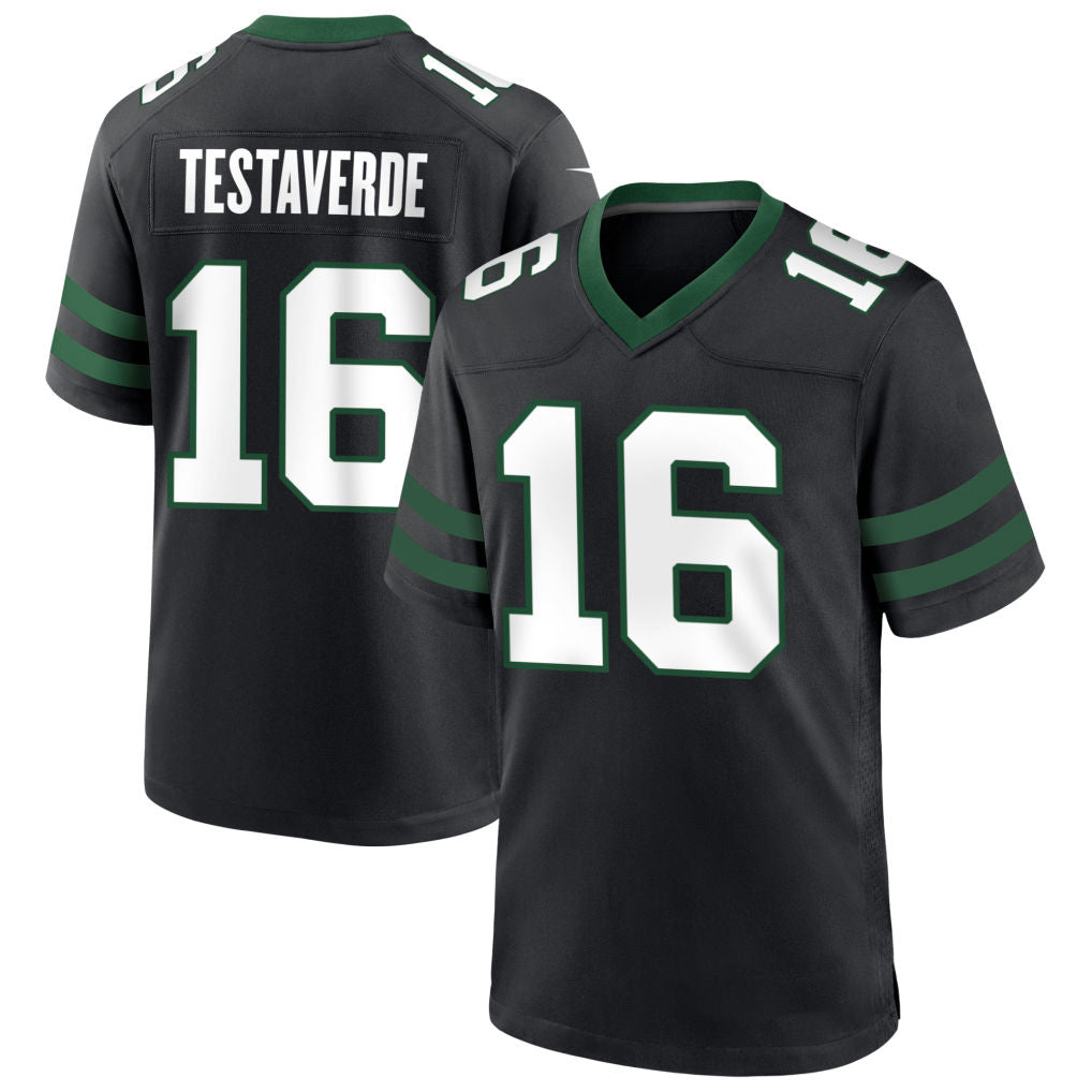 Mdoa NY.Jets #16 Vinny Testaverde Player Black Home Game Stitched Jerseys