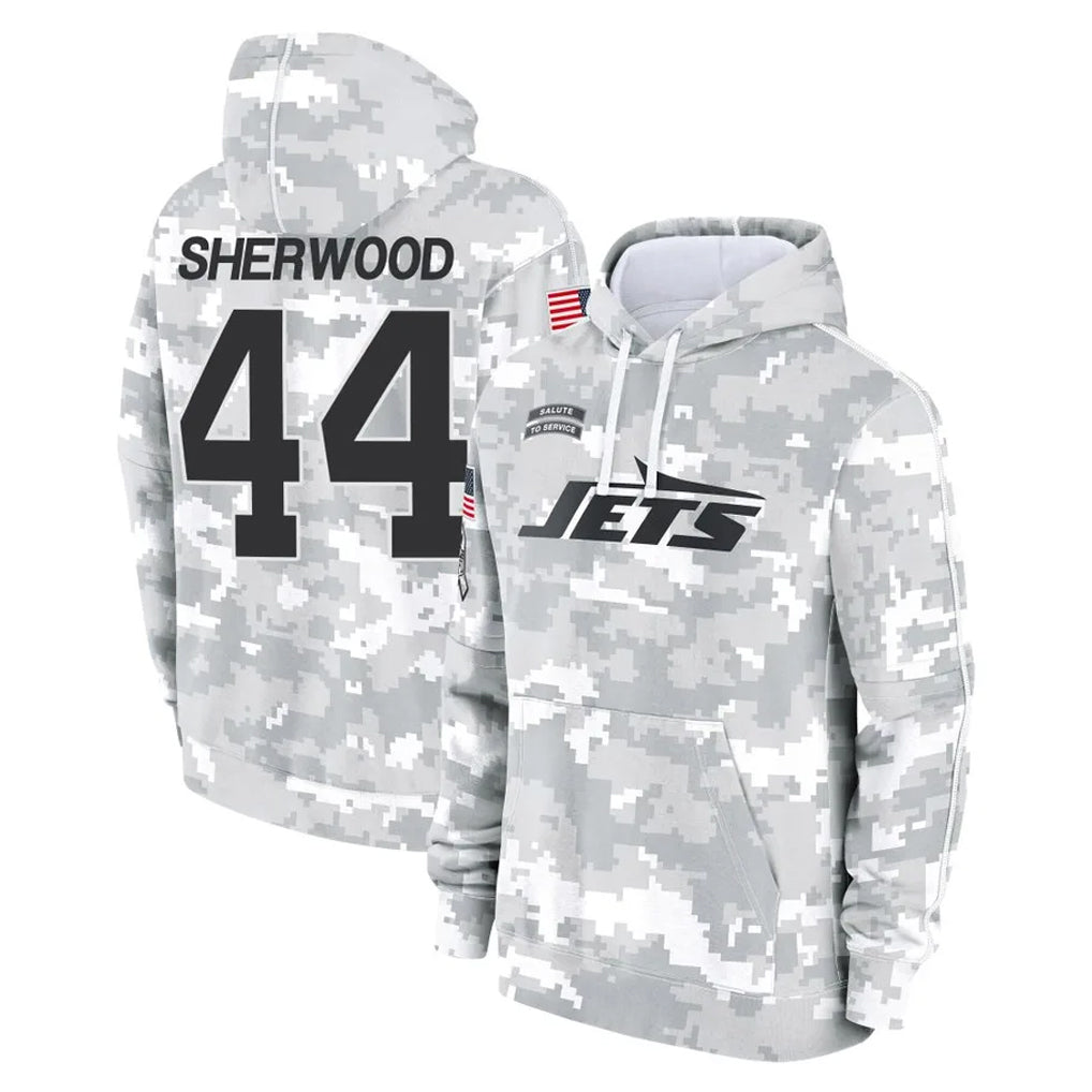 Mdoa NY.Jets #44 Jamien Sherwood Player Arctic Camo Salute to Service Pullover Hoodies Limited Game Stitched Jerseys