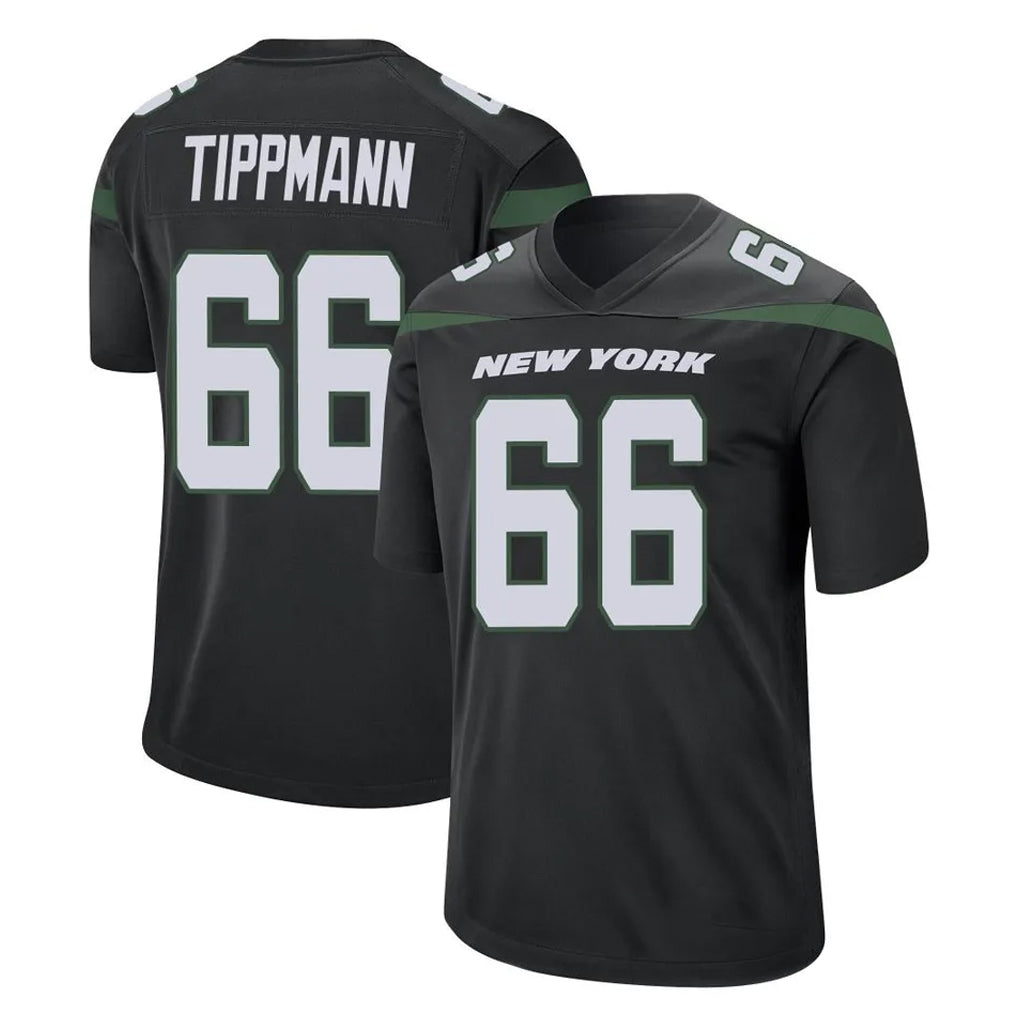 Mdoa NY.Jets #66 Joe Tippmann Player Stealth Black Home Game Stitched Jerseys