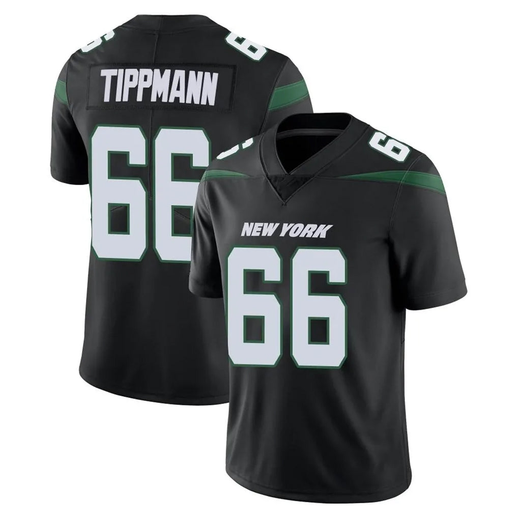 Mdoa NY.Jets #66 Joe Tippmann Player Stealth Black Limited Vapor Home Game Stitched Jerseys