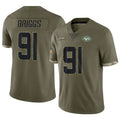 Mdoa NY.Jets #91 Jowon Briggs Player Olive Salute To Service Limited Stitched Jerseys