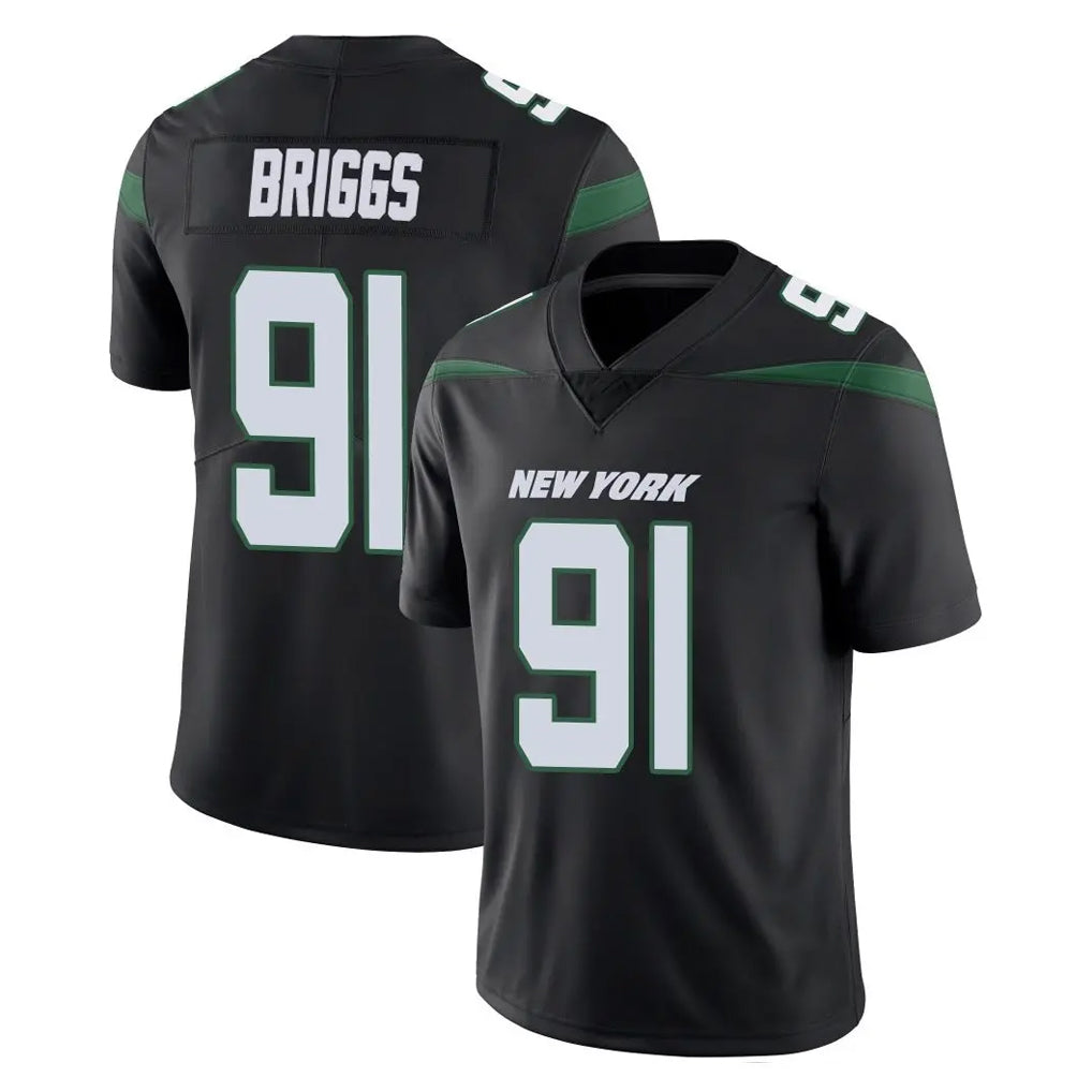 Mdoa NY.Jets #91 Jowon Briggs Player Stealth Black Limited Vapor Home Game Stitched Jerseys