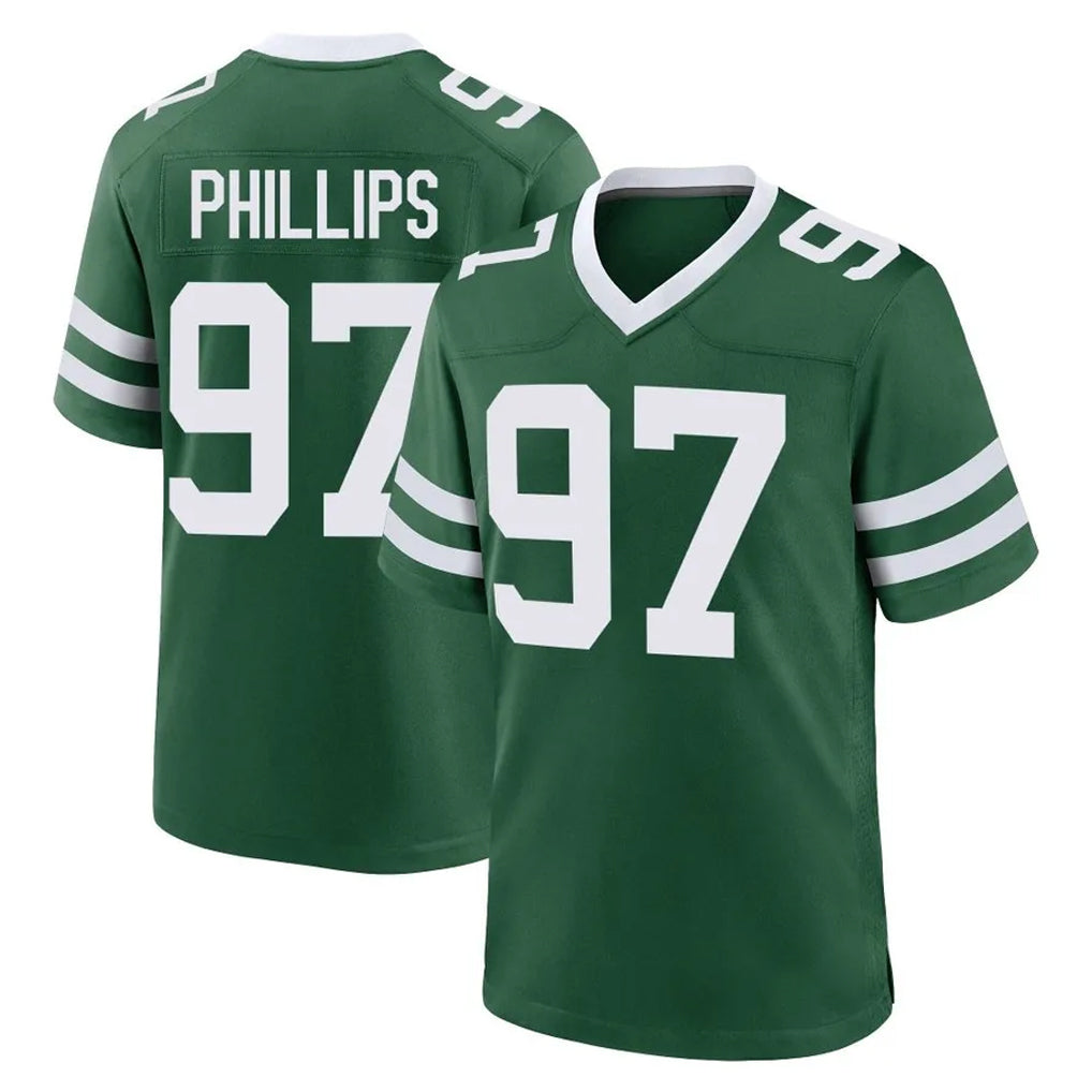 Mdoa NY.Jets #97 Harrison Phillips Player Green Legacy Home Game Stitched Jerseys