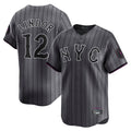 Mdoa NY.Mets #12 Francisco Lindor Player Gray City Connect Limited Stitched Jerseys