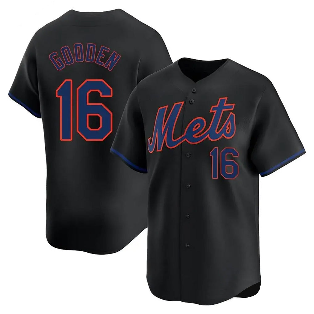 Mdoa NY.Mets #16 Dwight Gooden Player Black Alternate Home Limited Stitched Jerseys