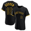 Mdoa NY.Mets #16 Dwight Gooden Player Black Snake Skin City Home Limited Elite Stitched Jerseys
