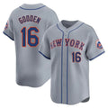 Mdoa NY.Mets #16 Dwight Gooden Player Gray Road Limited Home Stitched Jerseys