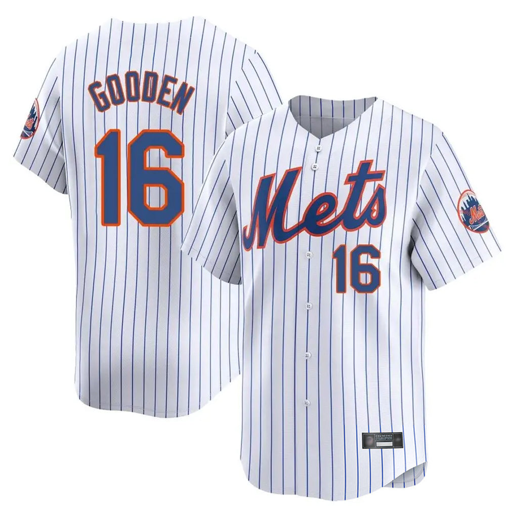 Mdoa NY.Mets #16 Dwight Gooden Player White Home Limited Stitched Jerseys