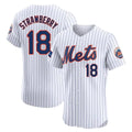 Mdoa NY.Mets #18 Darryl Strawberry Player White Home Limited Elite Stitched Jerseys
