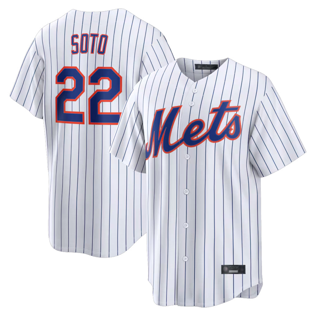 Mdoa NY.Mets #22 Juan Soto Player White Home Replica Stitched Jerseys