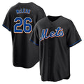 Mdoa NY.Mets #26 Nolan McLean Player Black Replica Home Game Stitched Jerseys