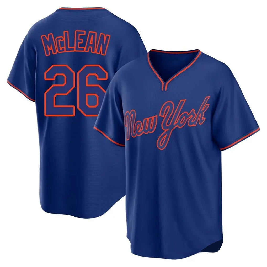 Mdoa NY.Mets #26 Nolan McLean Player Royal T-shirt Home Game Stitched Jerseys