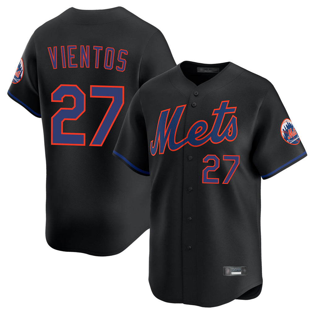 Mdoa NY.Mets #27 Mark Vientos Player Black Alternate Home Limited Stitched Jerseys
