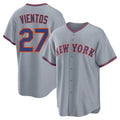 Mdoa NY.Mets #27 Mark Vientos Player Gray Road Home Game Stitched Jerseys