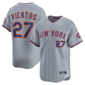 Mdoa NY.Mets #27 Mark Vientos Player Gray Road Limited Home Stitched Jerseys
