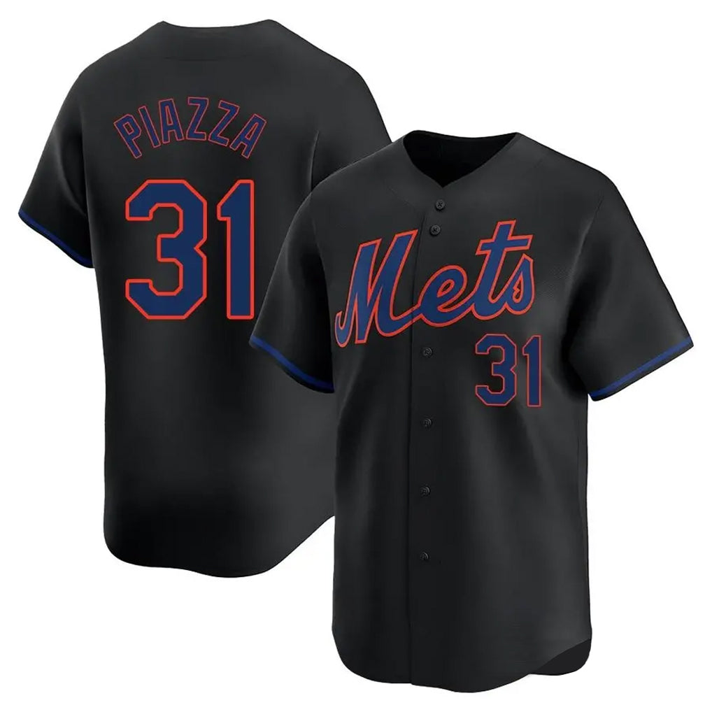 Mdoa NY.Mets #31 Mike Piazza Player Black Alternate Home Limited Stitched Jerseys