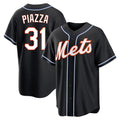 Mdoa NY.Mets #31 Mike Piazza Player Black Fashion Out Game Stitched Jerseys