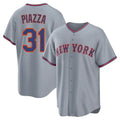 Mdoa NY.Mets #31 Mike Piazza Player Gray Road Home Game Stitched Jerseys