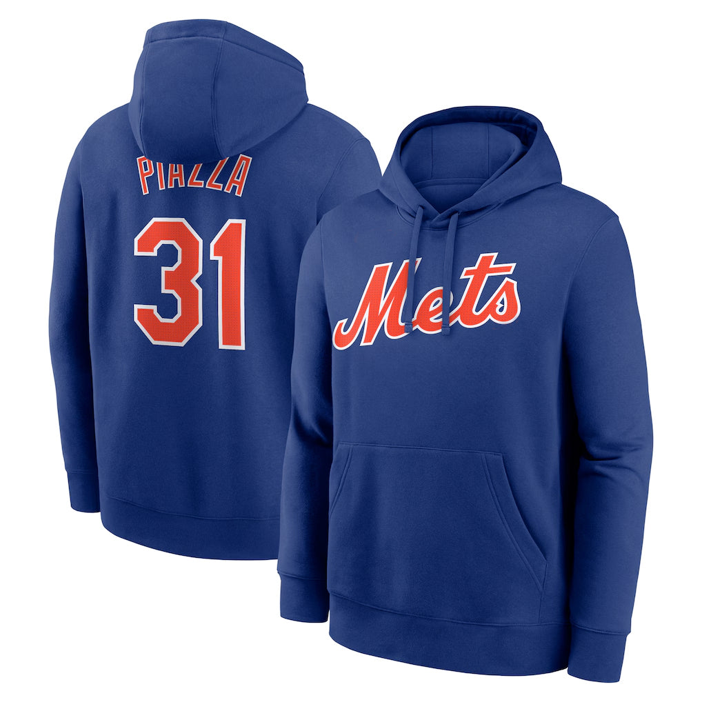 Mdoa NY.Mets #31 Mike Piazza Player Royal Club Pullover Hoodie Game Stitched Jerseys