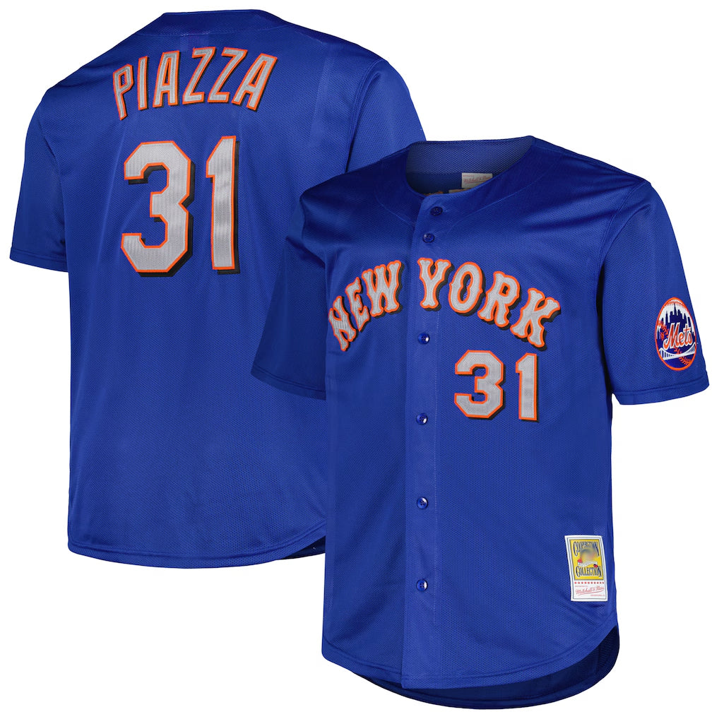 Mdoa NY.Mets #31 Mike Piazza Player Royal Mitchell & Ness Cooperstown Collection Home Limited Stitched Jerseys