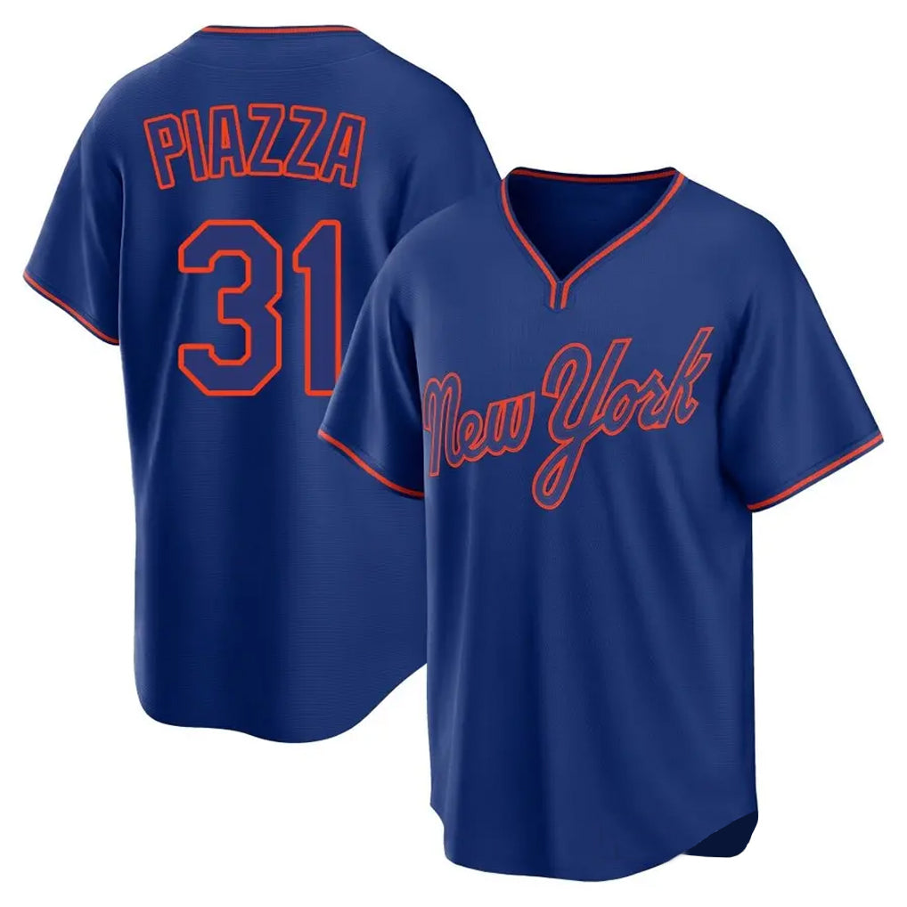 Mdoa NY.Mets #31 Mike Piazza Player Royal T-shirt Home Game Stitched Jerseys