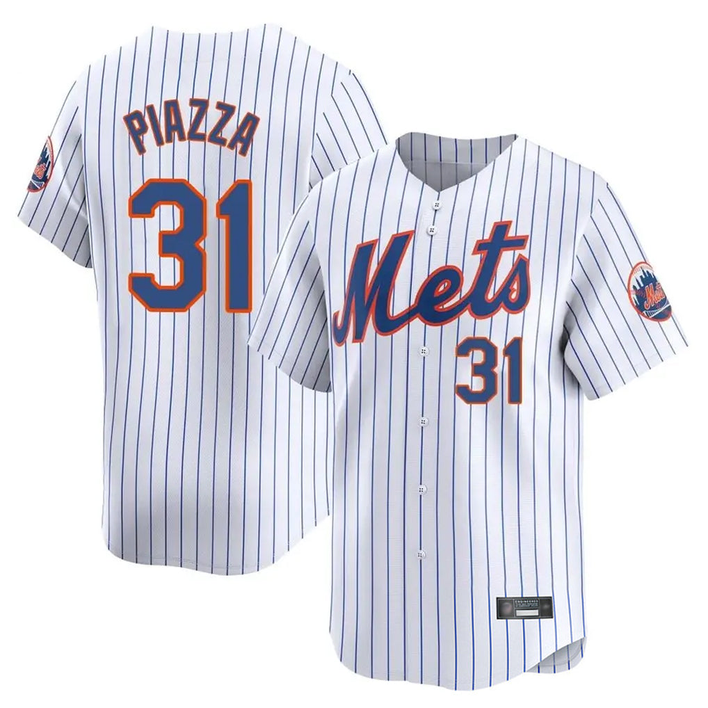 Mdoa NY.Mets #31 Mike Piazza Player White Home Replica Stitched Jerseys