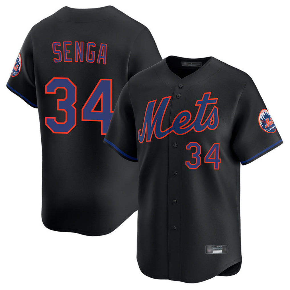 Mdoa NY.Mets #34 Kodai Senga Player Black Alternate Home Limited Stitched Jerseys