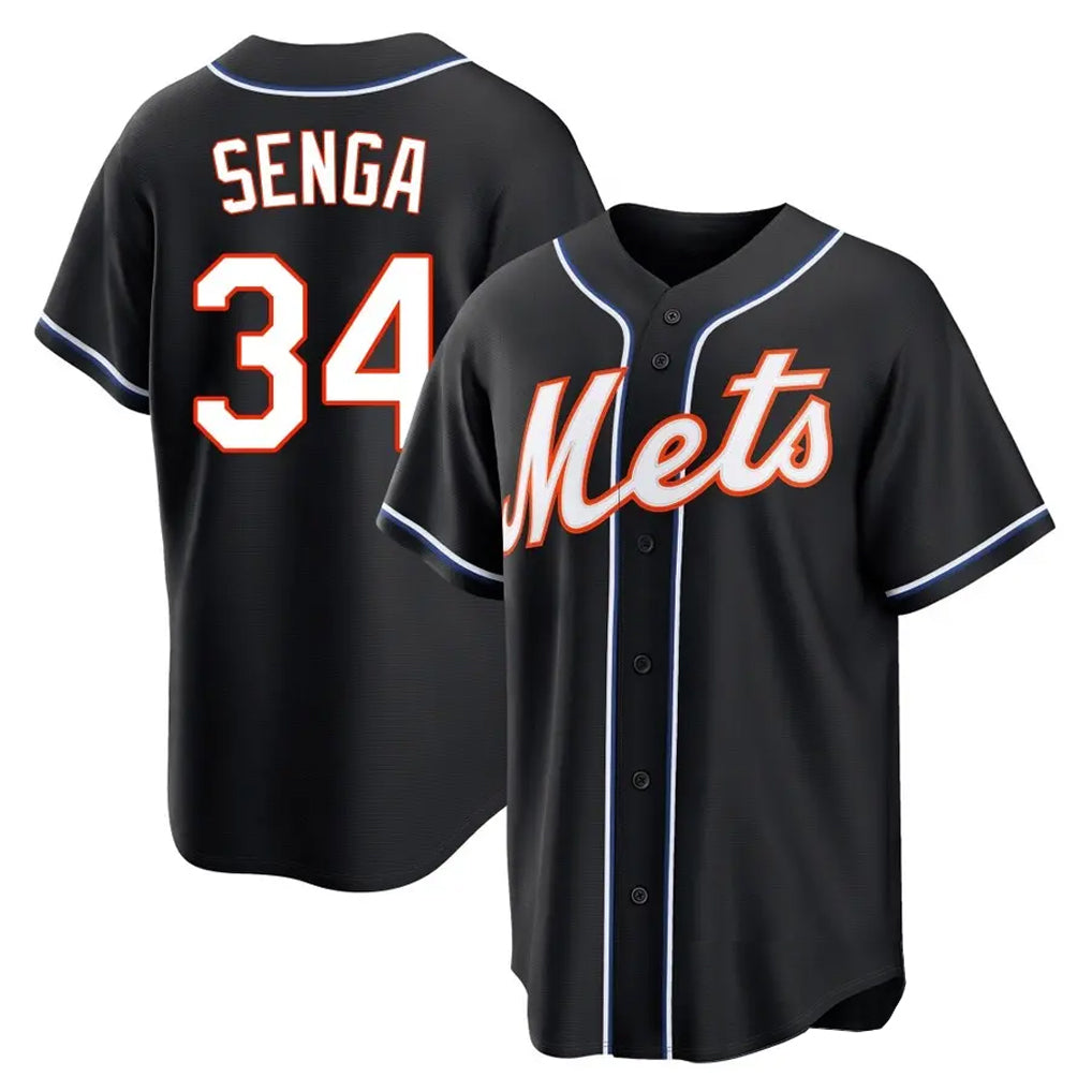 Mdoa NY.Mets #34 Kodai Senga Player Black Fashion Out Game Stitched Jerseys