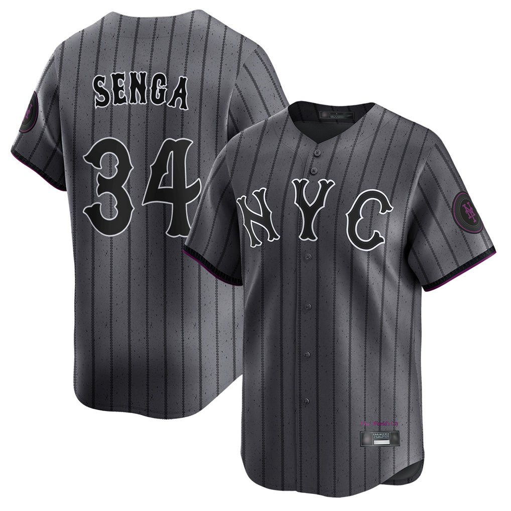 Mdoa NY.Mets #34 Kodai Senga Player Gray City Connect Limited Stitched Jerseys