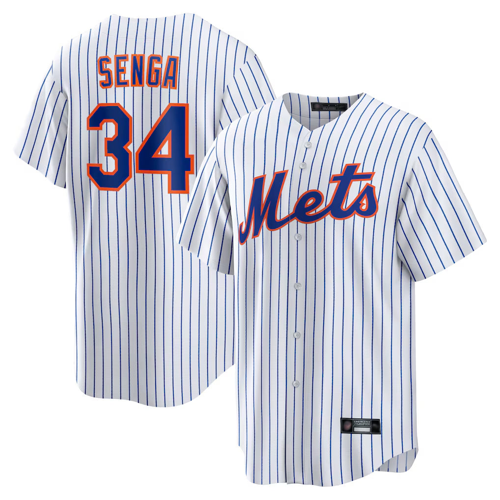 Mdoa NY.Mets #34 Kodai Senga Player White Home Replica Stitched Jerseys