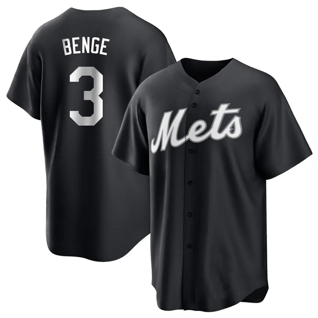 Mdoa NY.Mets #3 Carson Benge Player Black Home Game Stitched Jerseys