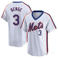 Mdoa NY.Mets #3 Carson Benge Player White Cooperstown Collection T-shirt Game Stitched Jerseys