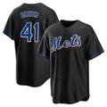 Mdoa NY.Mets #41 Tom Seaver Player Black Replica Home Game Stitched Jerseys