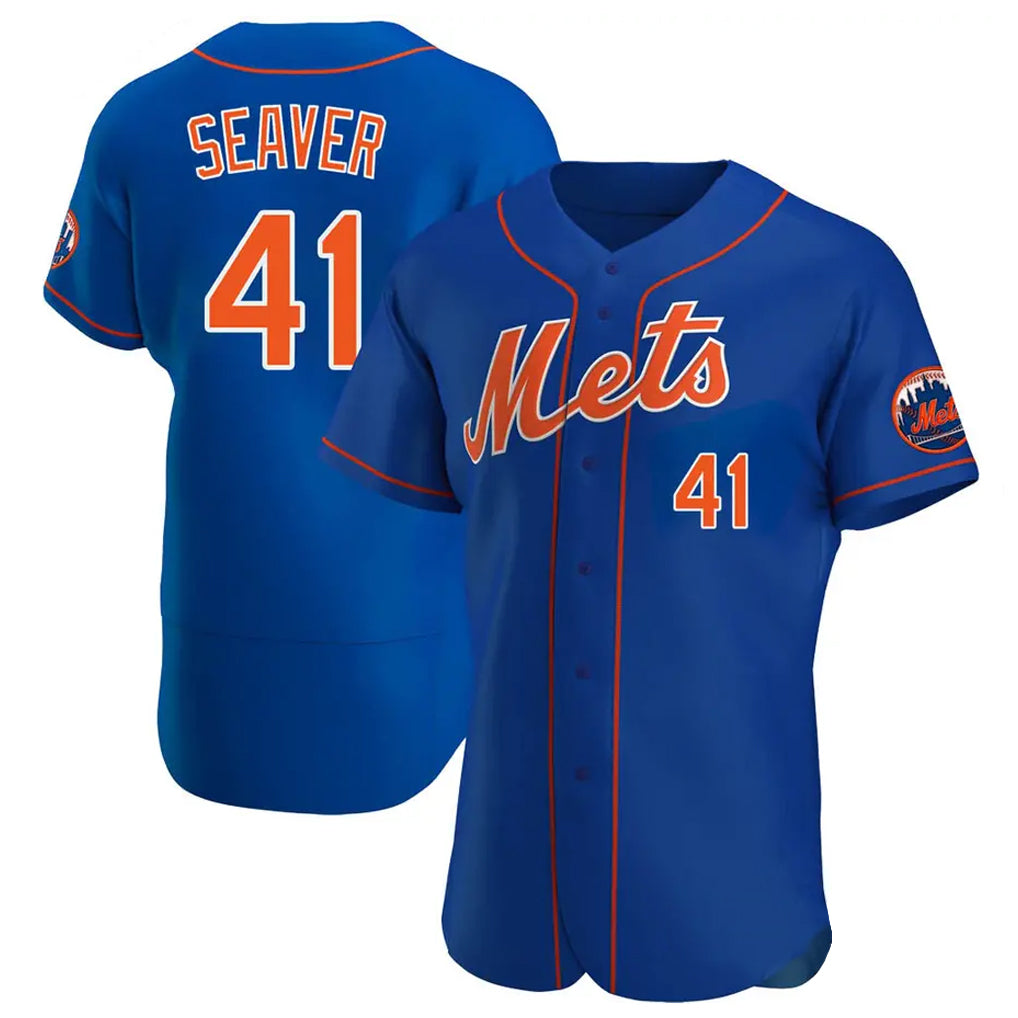 Mdoa NY.Mets #41 Tom Seaver Player Royal Limited Elite Home Stitched Jerseys