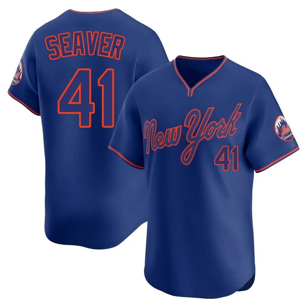 Mdoa NY.Mets #41 Tom Seaver Player Royal T-shirt Home Limited Elite Stitched Jerseys