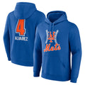 Mdoa NY.Mets #4 Francisco Alvarez Player Royal Club Pullover Hoodie Game Stitched Jerseys