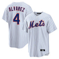 Mdoa NY.Mets #4 Francisco Alvarez Player White Home Game Stitched Jerseys