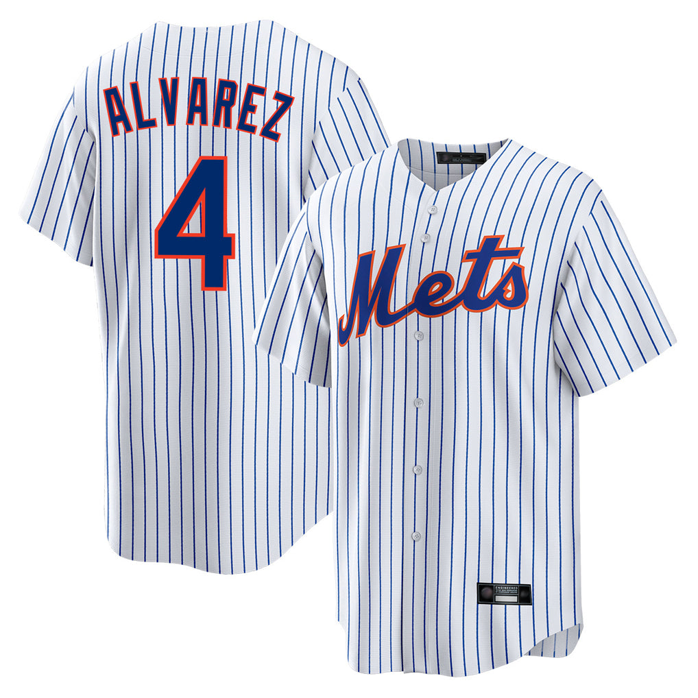 Mdoa NY.Mets #4 Francisco Alvarez Player White Home Game Stitched Jerseys