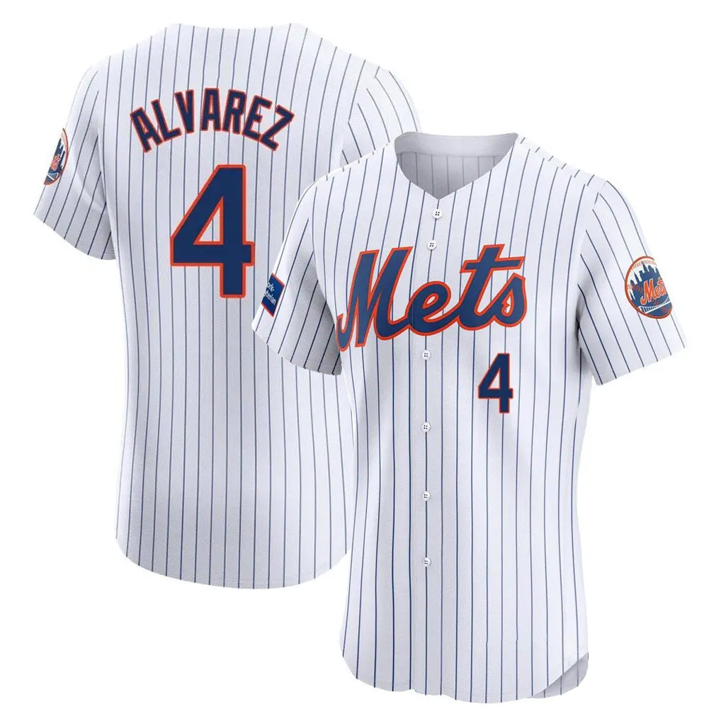 Mdoa NY.Mets #4 Francisco Alvarez Player White Home Limited Elite Stitched Jerseys