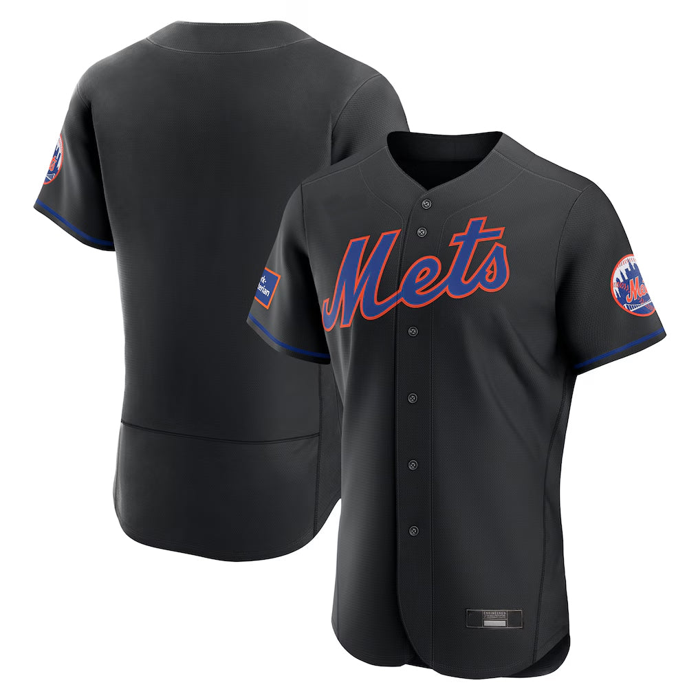 Mdoa NY.Mets Blank Player Black Alternate Elite Home Limited Stitched Jerseys
