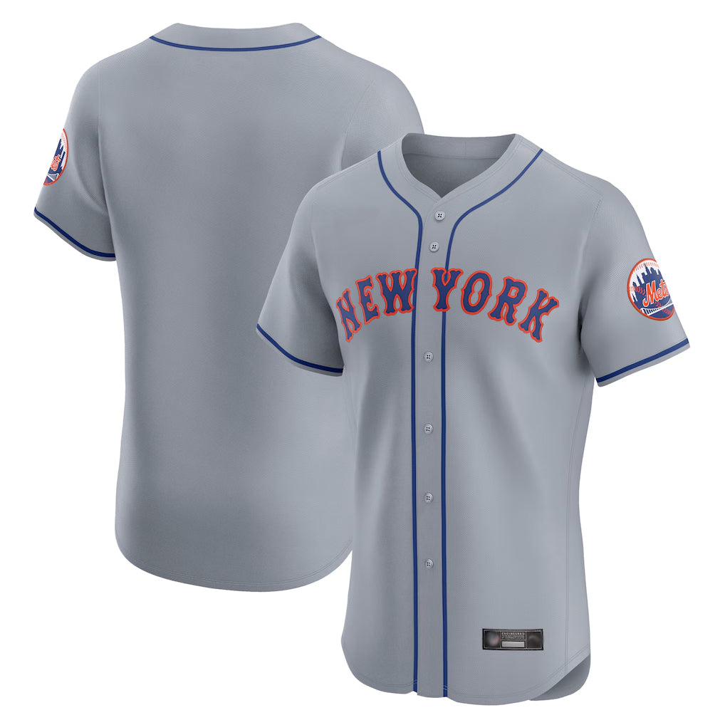 Mdoa NY.Mets Blank Player Gray Road Limited Elite Home Stitched Jerseys