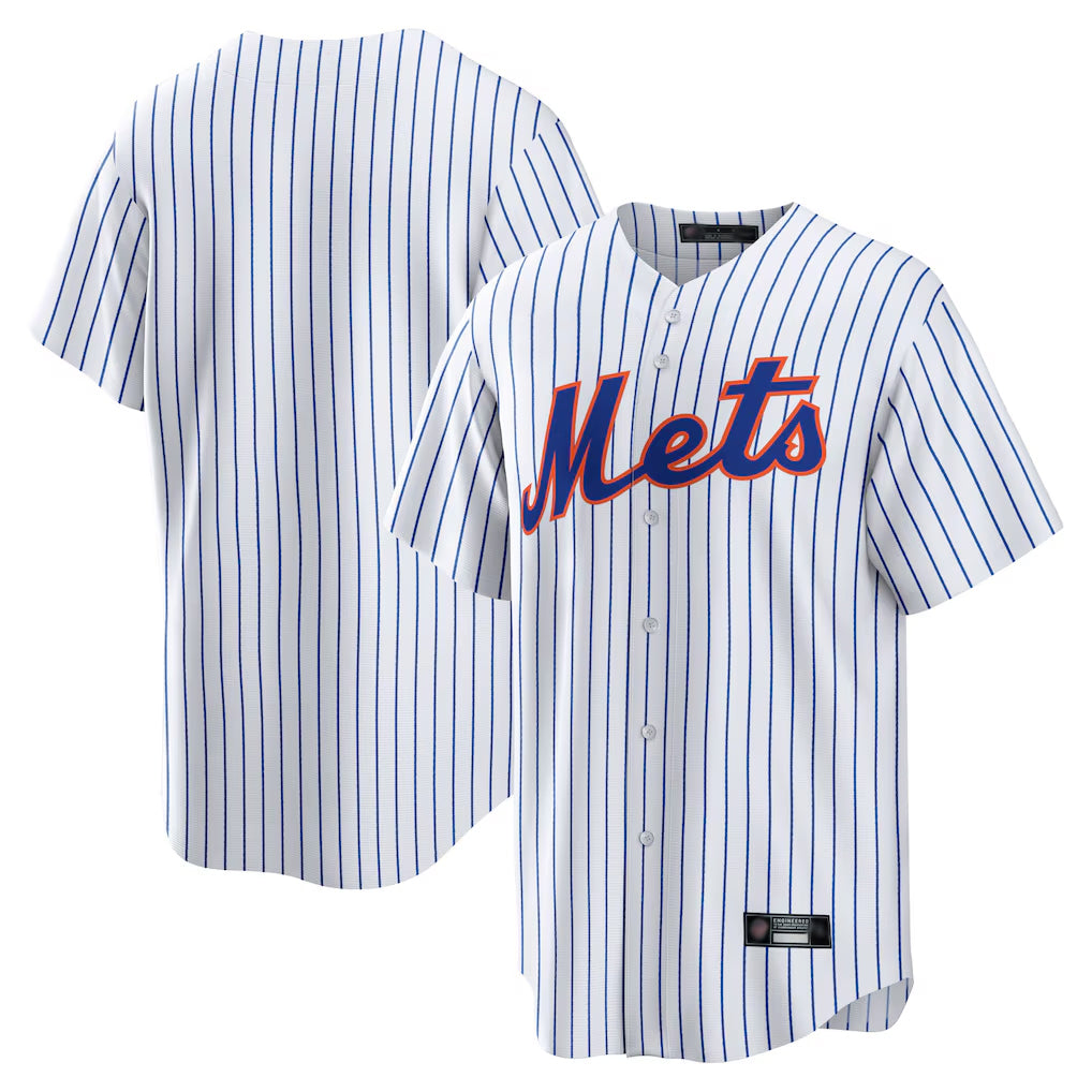 Mdoa NY.Mets Blank Player White Home Game Stitched Jerseys