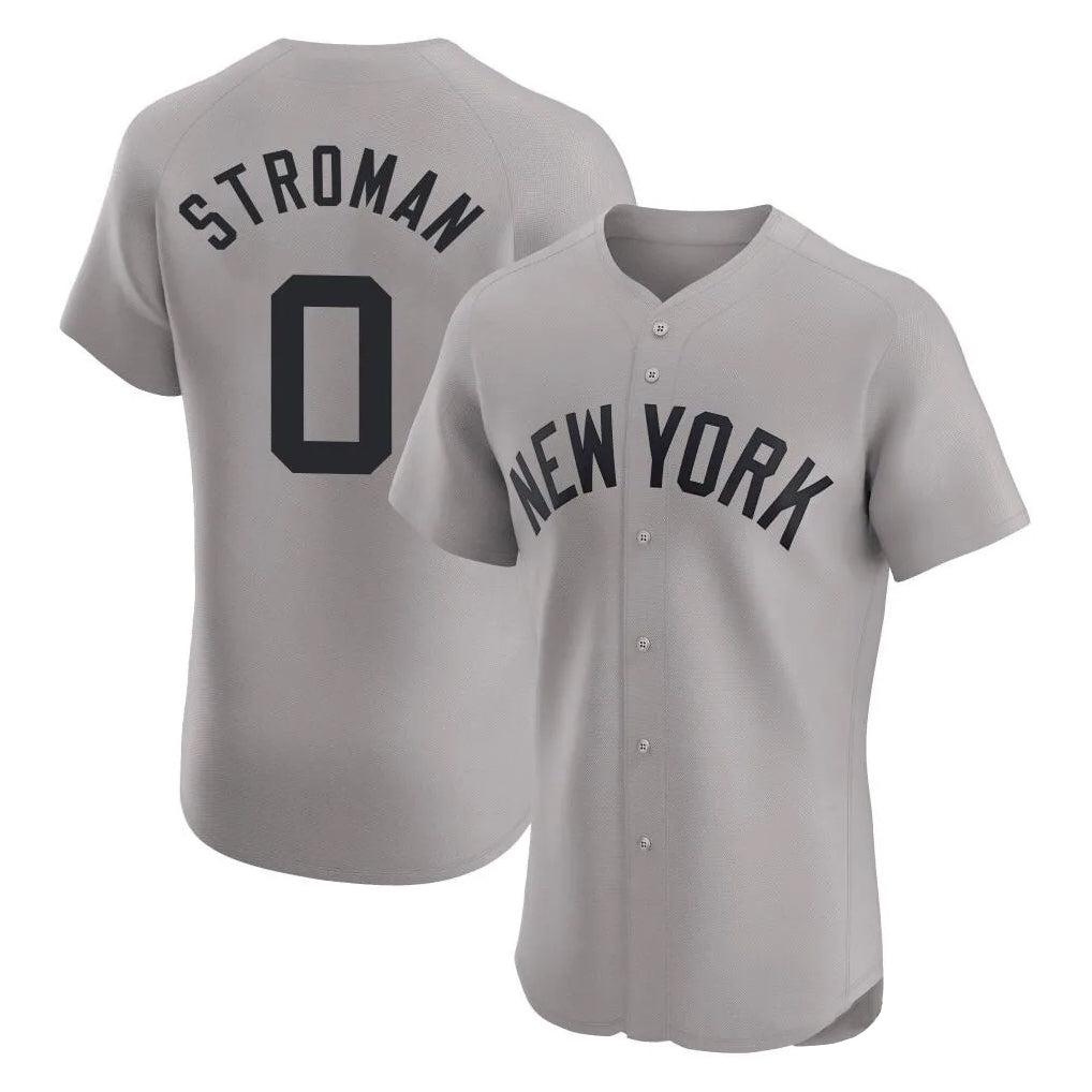 Mdoa NY.Yankees #0 Marcus Stroman Player Gray Limited Elite Home Stitched Jerseys