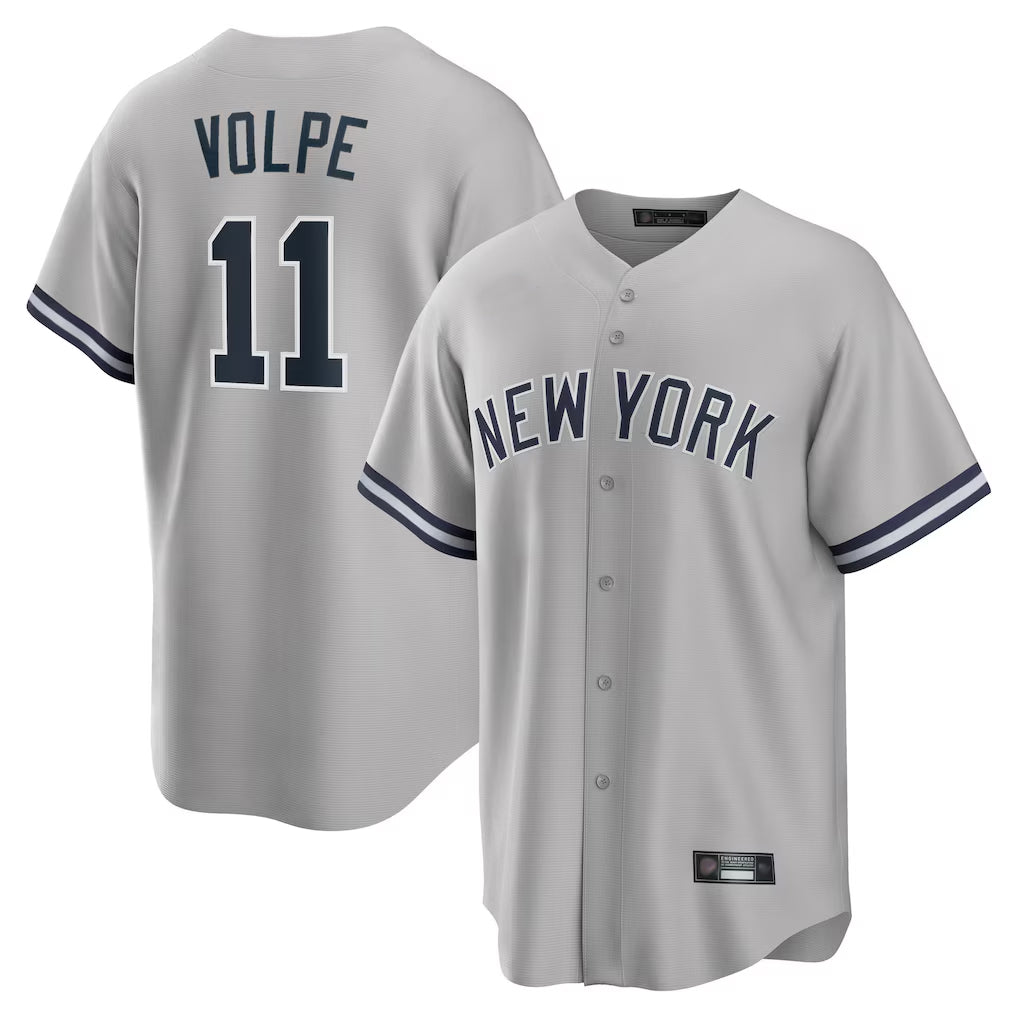 Mdoa NY.Yankees #11 Anthony Volpe Player Gray Road Game Stitched Jerseys